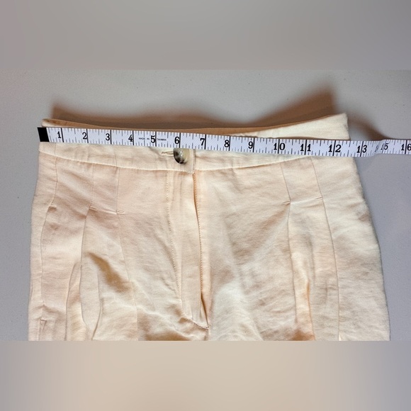 Top Shop yellow pleated slacks - Picture 4 of 9